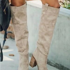 Vici Saint Slouch Suede Knee-High Boots